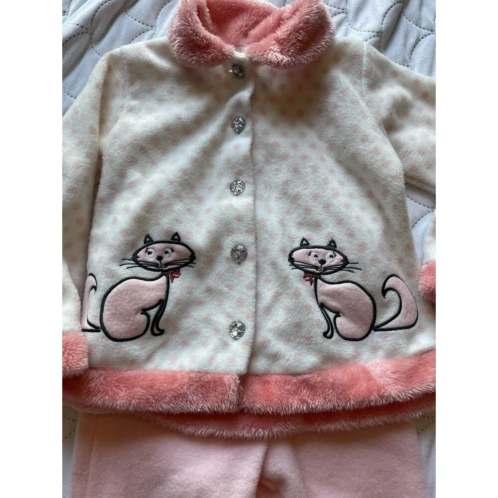 Toughskins Girls 2-Piece Outfit Set  White & Pink  Size 3T